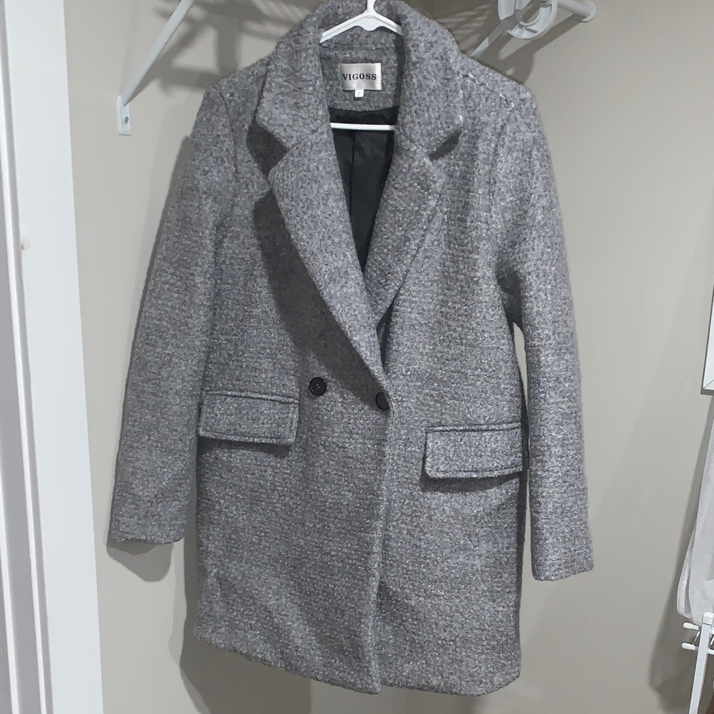 Vigoss Women's Charcoal Pea Coat